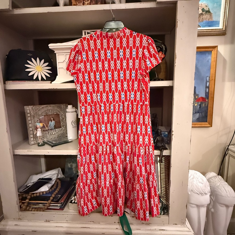 Jude Connally Libby dress Sailors Knot Red Medium M - Picture 3 of 7